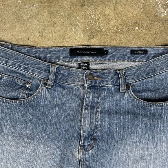 Y2K Calvin Klein Jeans Bootcut Women’s‎ Size 12 Blue Denim Stretch - Picture 4 of 12